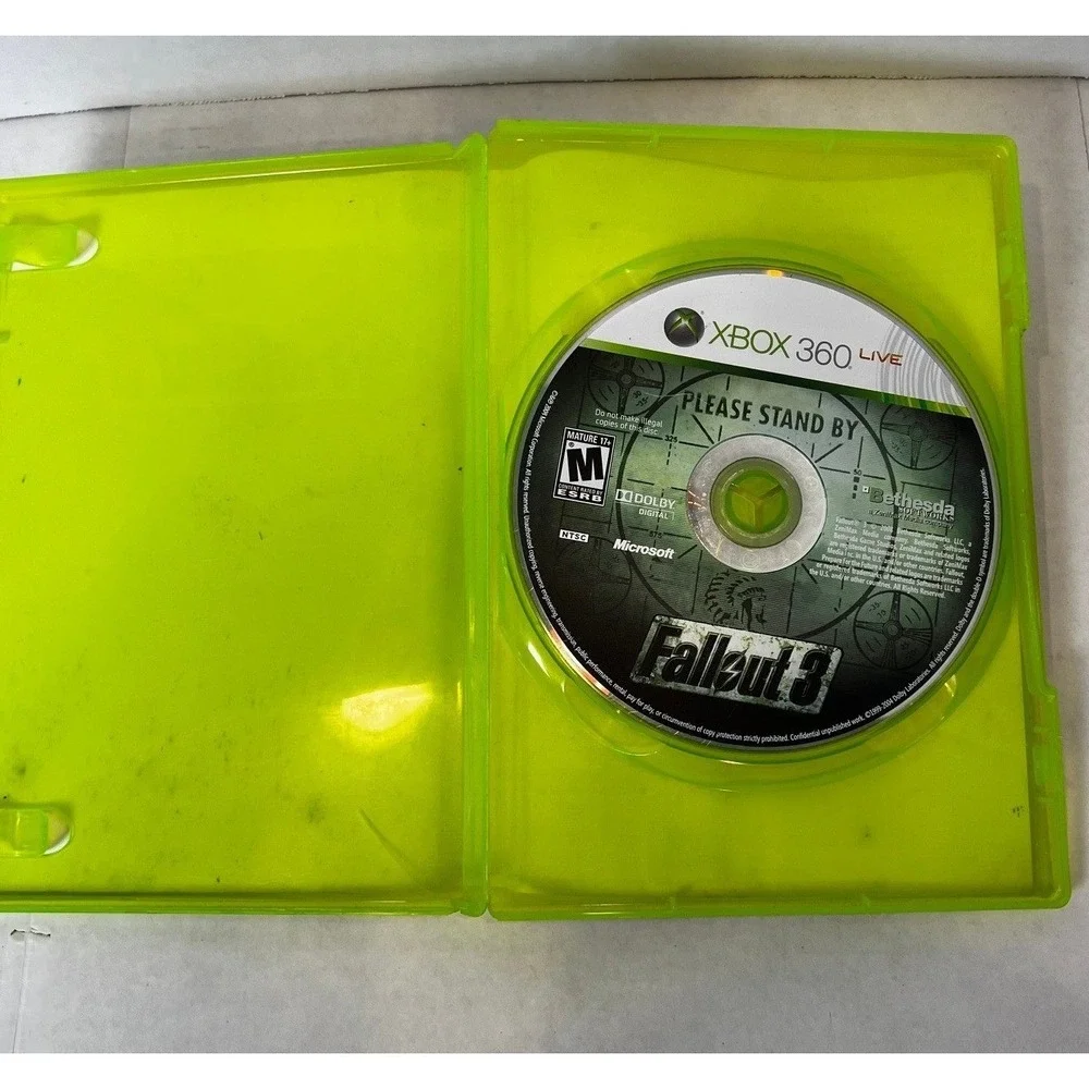 Fallout 3 Microsoft Xbox 360 Bethesda RPG Video Game 2008 Action Adventure